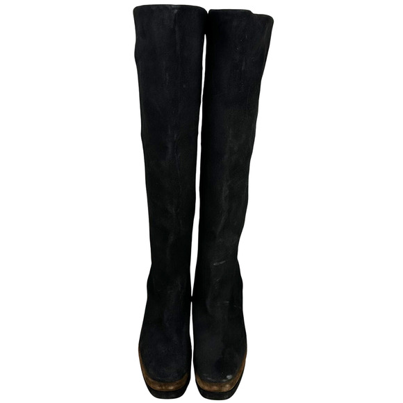 Tory Burch Platform Knee Boot Black Women's Size 8 Floor Model Condition - Picture 5 of 9